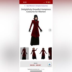 Delightfully Dreadful Vampiress Costume for Women